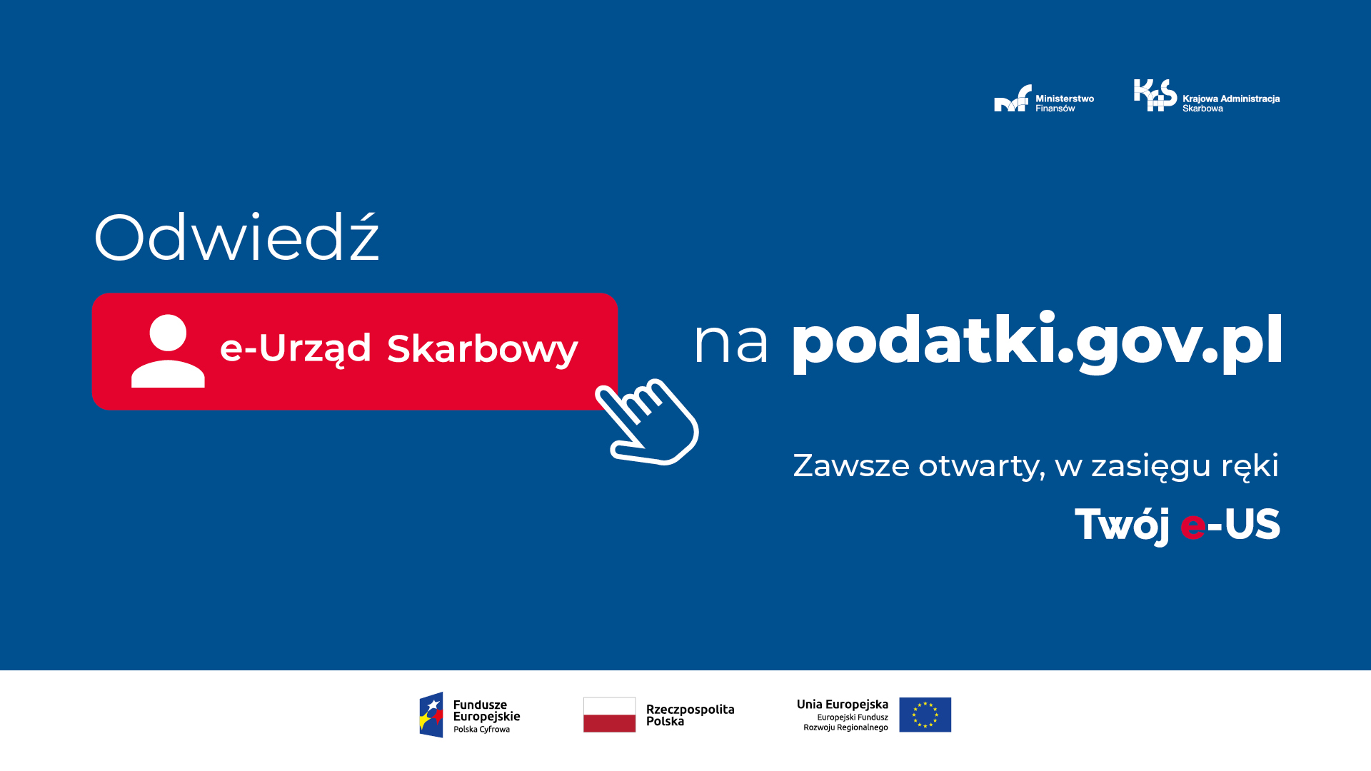 Baner informujący o usługach urzędu skarbowego