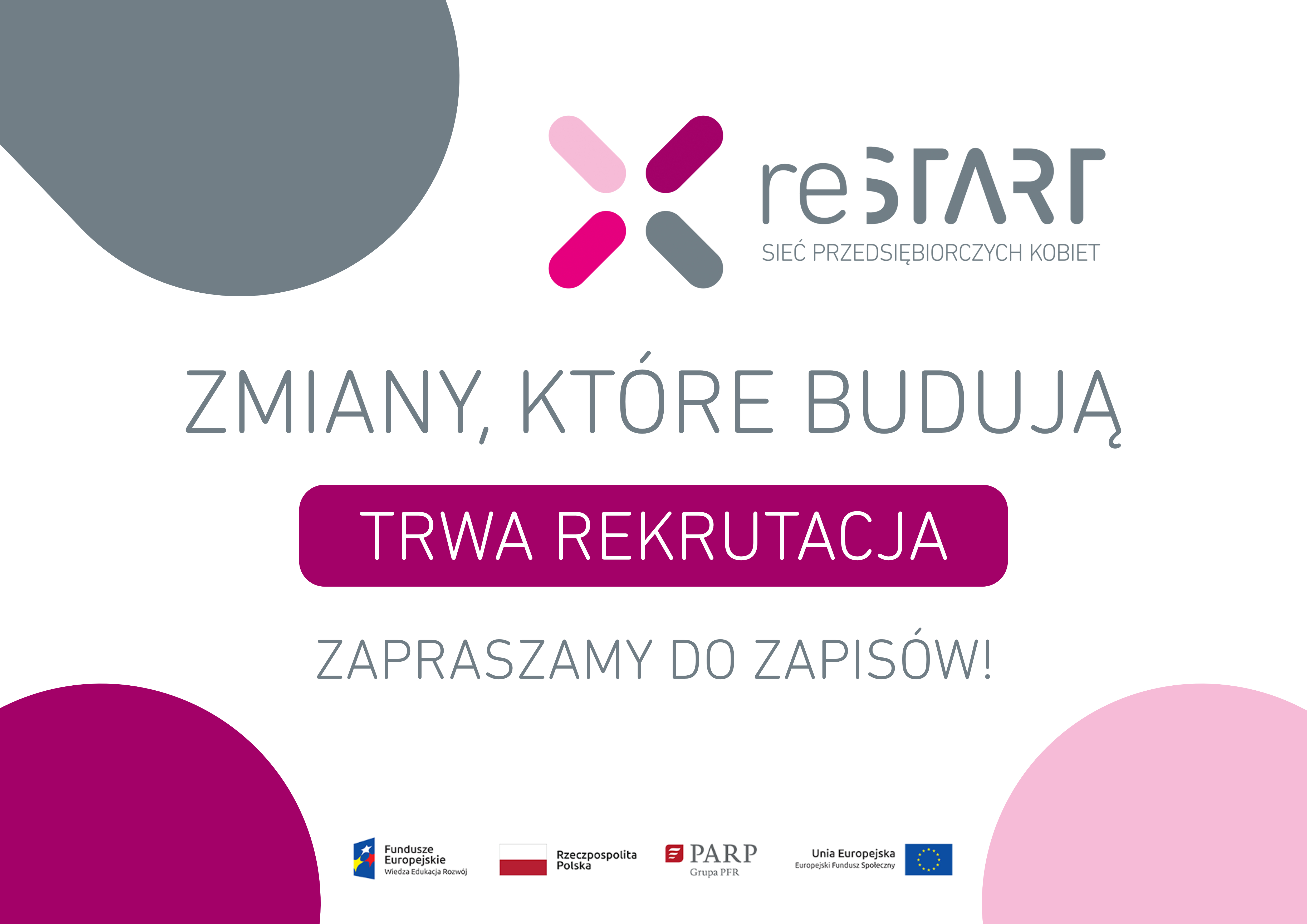 Plakat dotyczący projektu “reSTART zmiany, które budują”