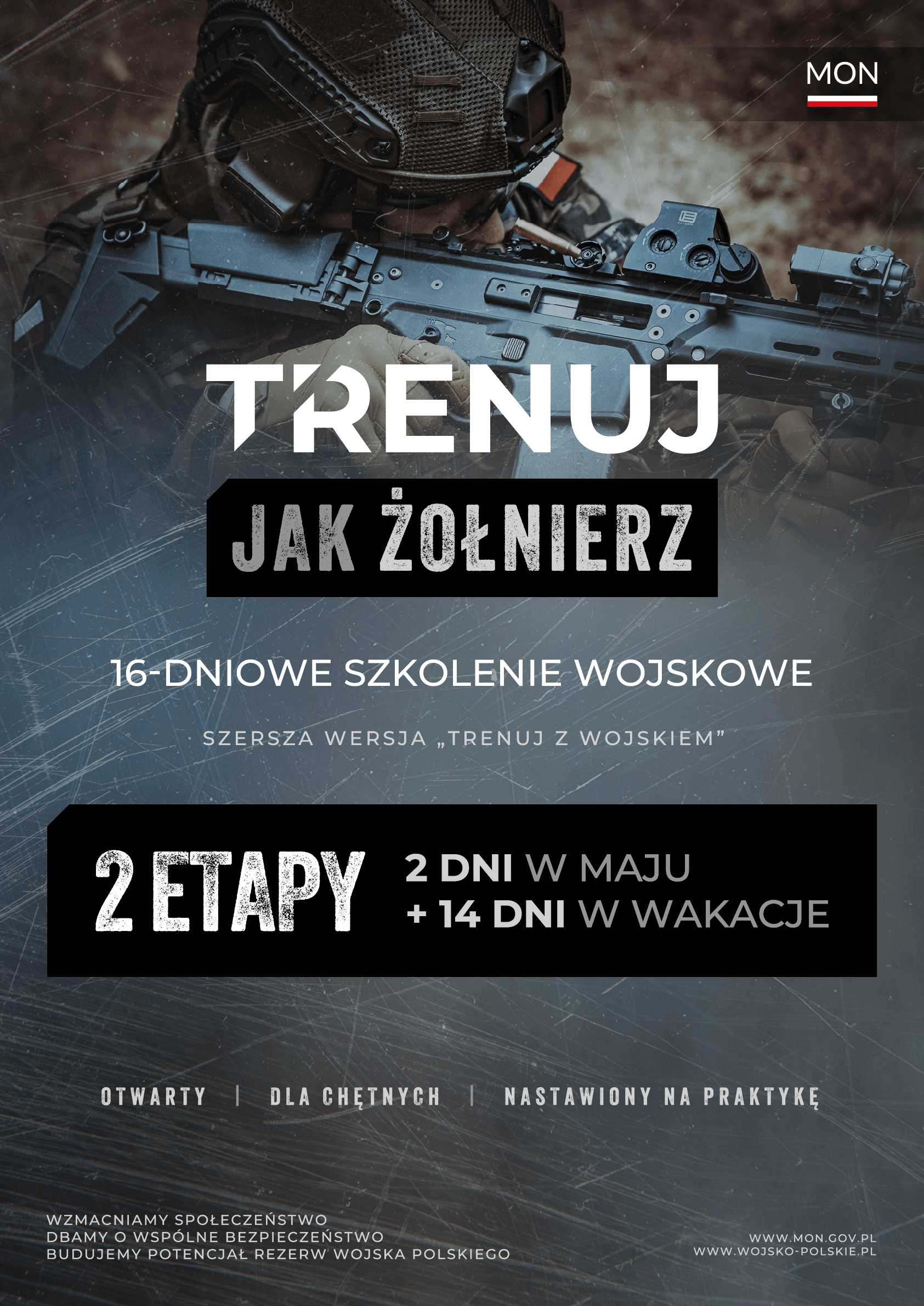Plakat ukazujący tematykę wojskową